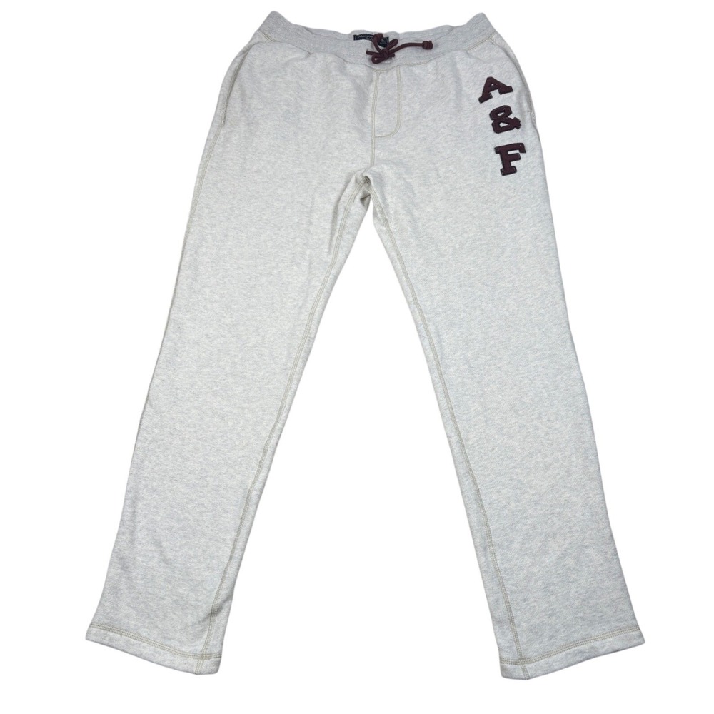 Abercrombie & Fitch Sweatpants Men XL Gray Athletic Preppy Loungewear Y2K